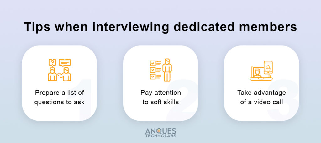 Tips to interviewing Dedicated team members